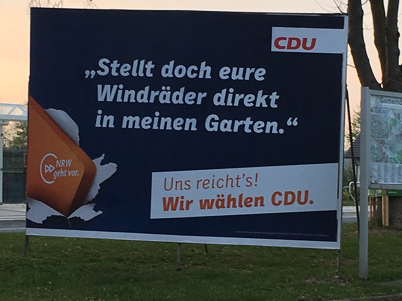 CDU Wahlplakat in Borchen , Nordrhein-Westfalen